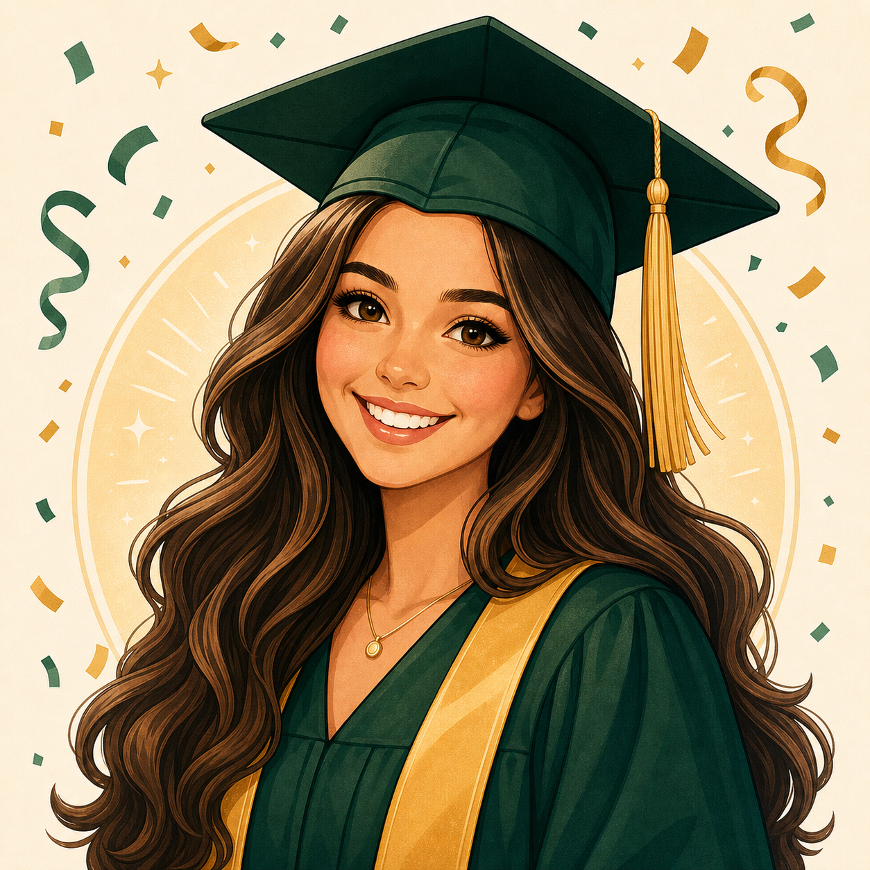 Matching square profile image sample for Celina Martin graduation